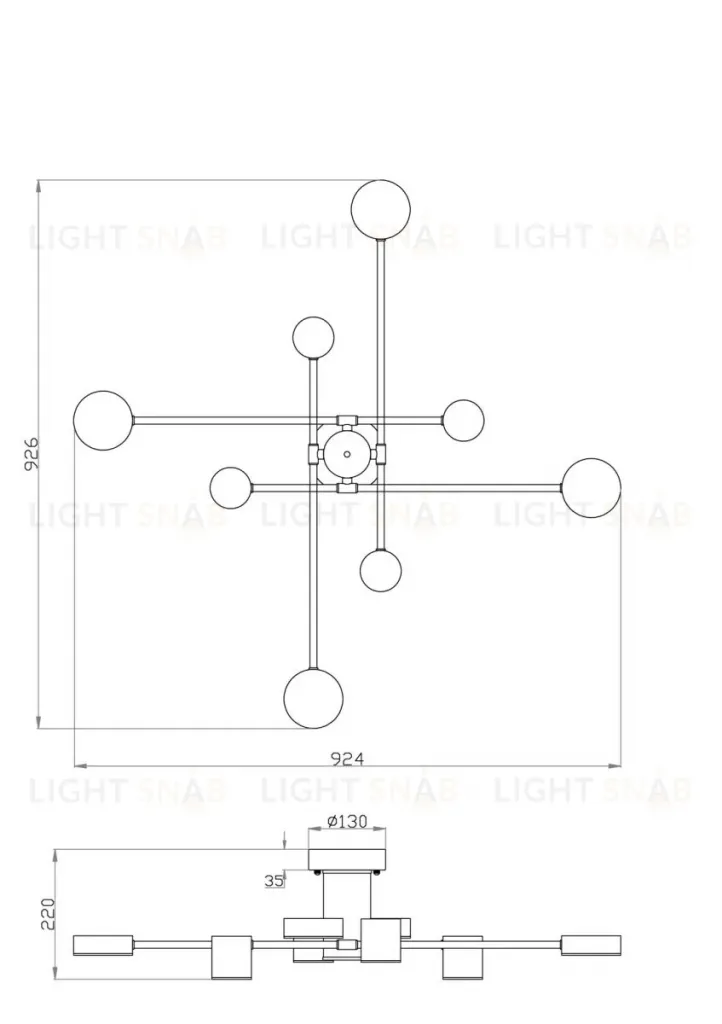 Потолочный светильник Freya Tibo FR6048CL-L8B FR6048CL-L8B
