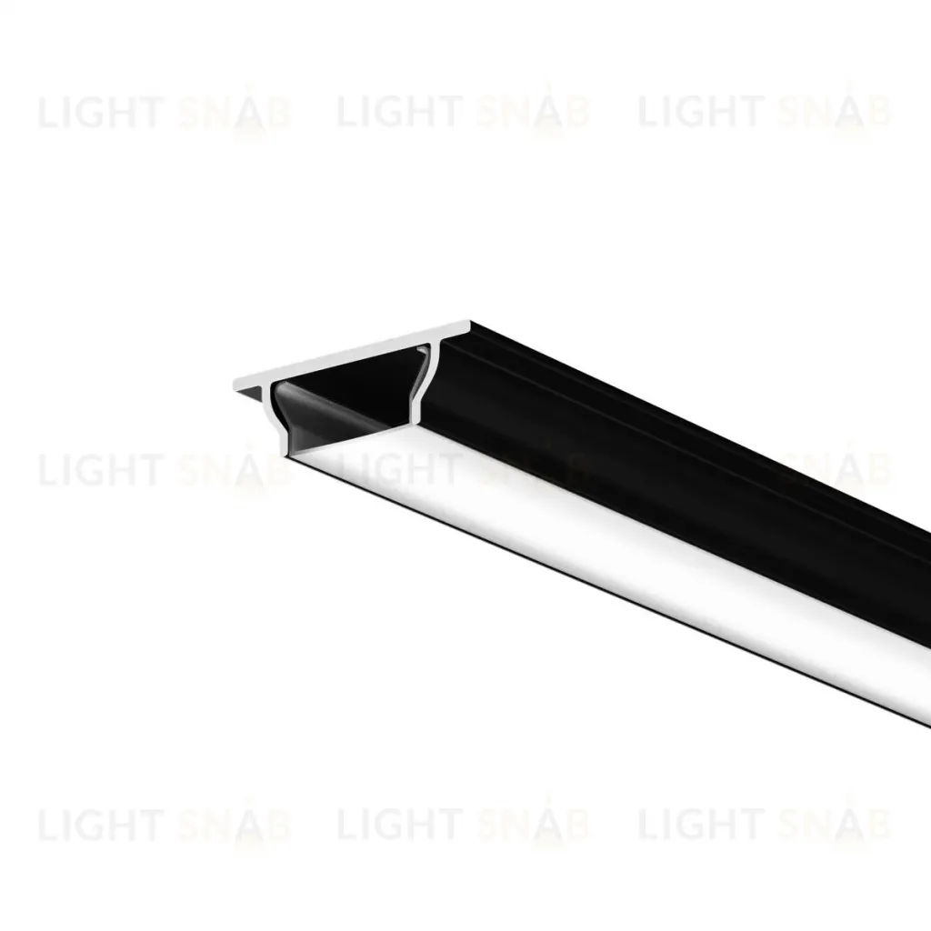 Алюминиевый профиль Maytoni Led Strip накладной с вертикальным изгибом (Черный, 2 м) ALM-1103-B-2M 631018 631018