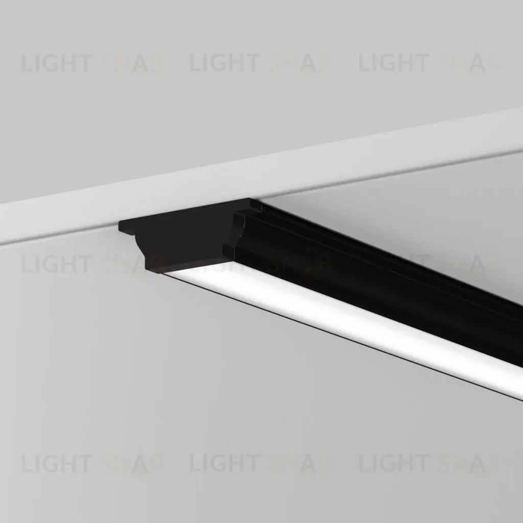 Алюминиевый профиль Maytoni Led Strip накладной с вертикальным изгибом (Черный, 2 м) ALM-1103-B-2M 631018 631018