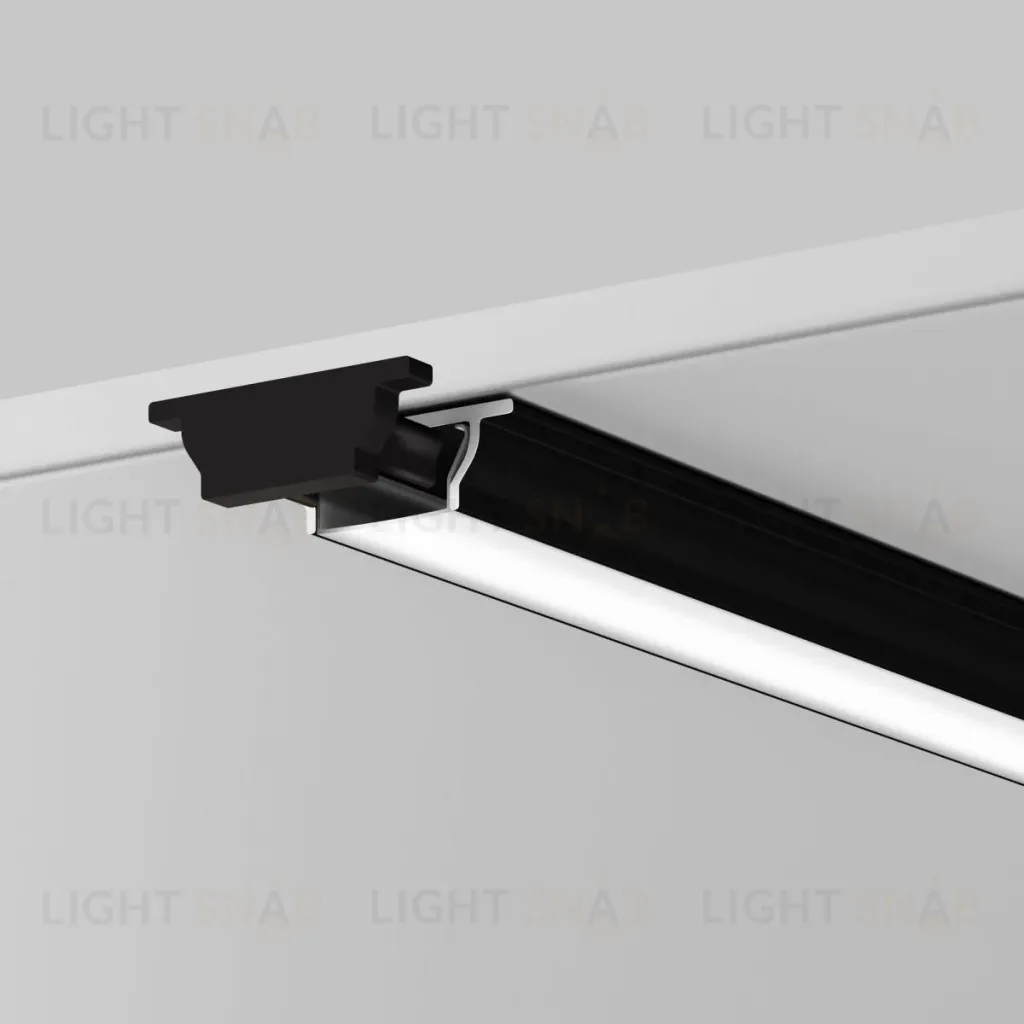 Алюминиевый профиль Maytoni Led Strip накладной с вертикальным изгибом (Черный, 2 м) ALM-1103-B-2M 631018 631018