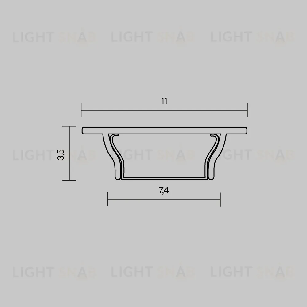 Алюминиевый профиль Maytoni Led Strip накладной с вертикальным изгибом (Черный, 2 м) ALM-1103-B-2M 631018 631018