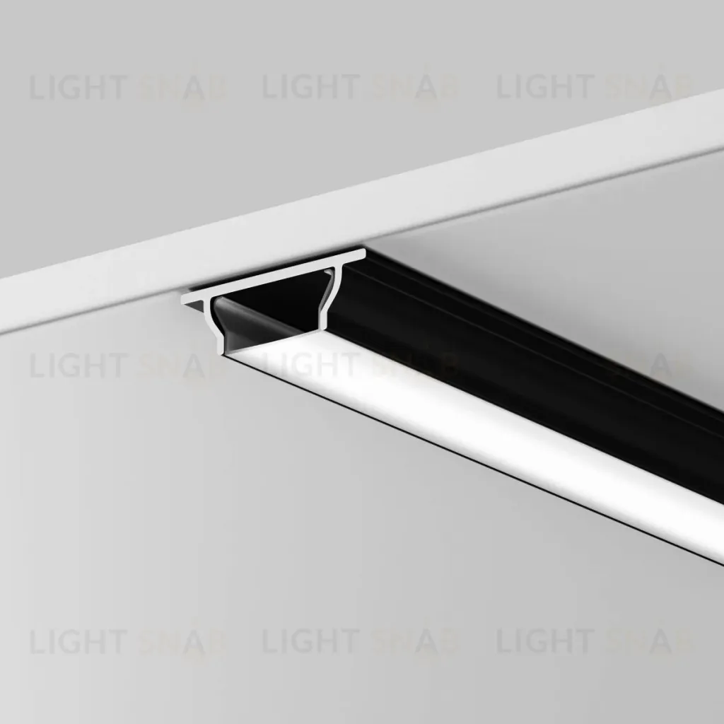 Алюминиевый профиль Maytoni Led Strip накладной с вертикальным изгибом (Черный, 2 м) ALM-1103-B-2M 631018 631018