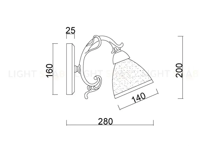Бра Myfar Amelie MR2760-1W MR2760-1W