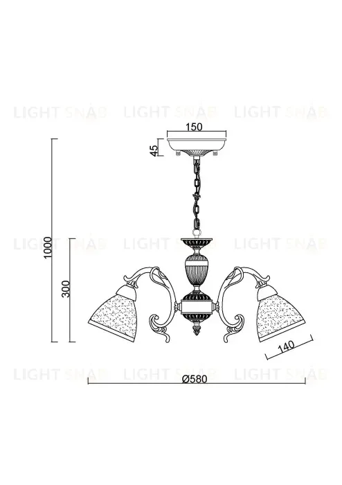 Подвесная люстра Myfar Amelie MR2761-5CP MR2761-5CP