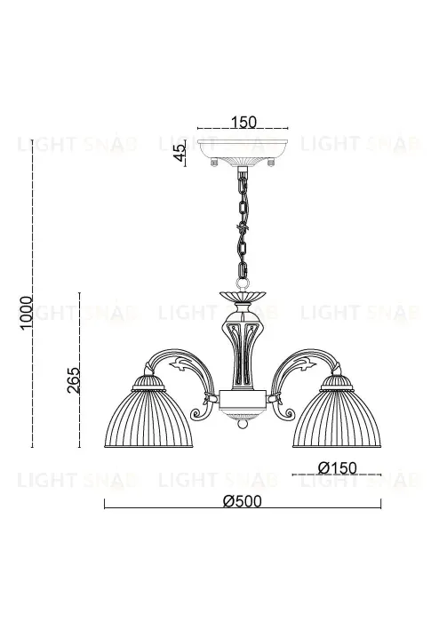 Подвесная люстра Myfar Ginevra MR2731-5CP MR2731-5CP