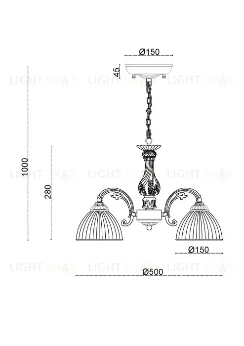 Подвесная люстра Myfar Ines MR2711-5CP MR2711-5CP