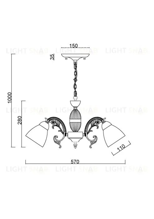 Подвесная люстра Myfar Maryse MR2721-5CP MR2721-5CP