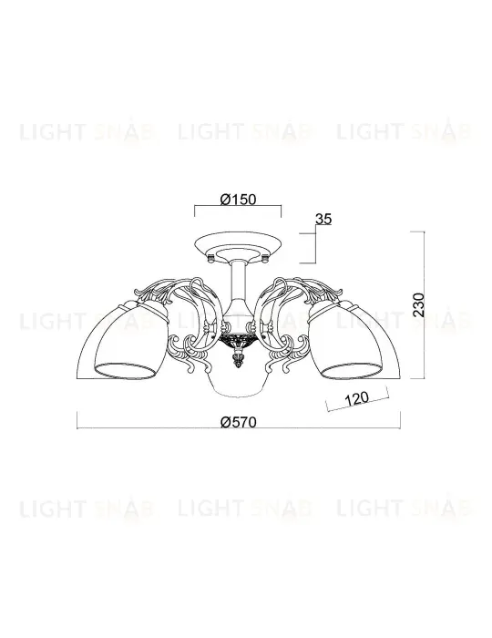 Потолочная люстра Myfar Biene MR2702-5C MR2702-5C