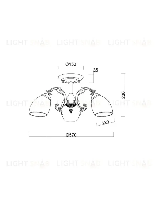 Потолочная люстра Myfar Biene MR2701-3C MR2701-3C