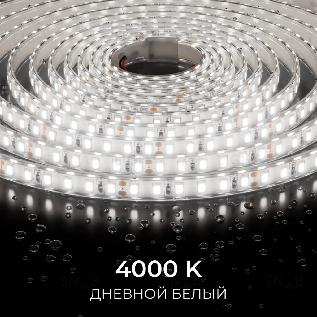 Светодиодная лента Apeyron 24В, 9,6 Вт/м, 800 лм/м, 4000К, smd2835, 120 д/м, IP65, 5м 00-442 00-442