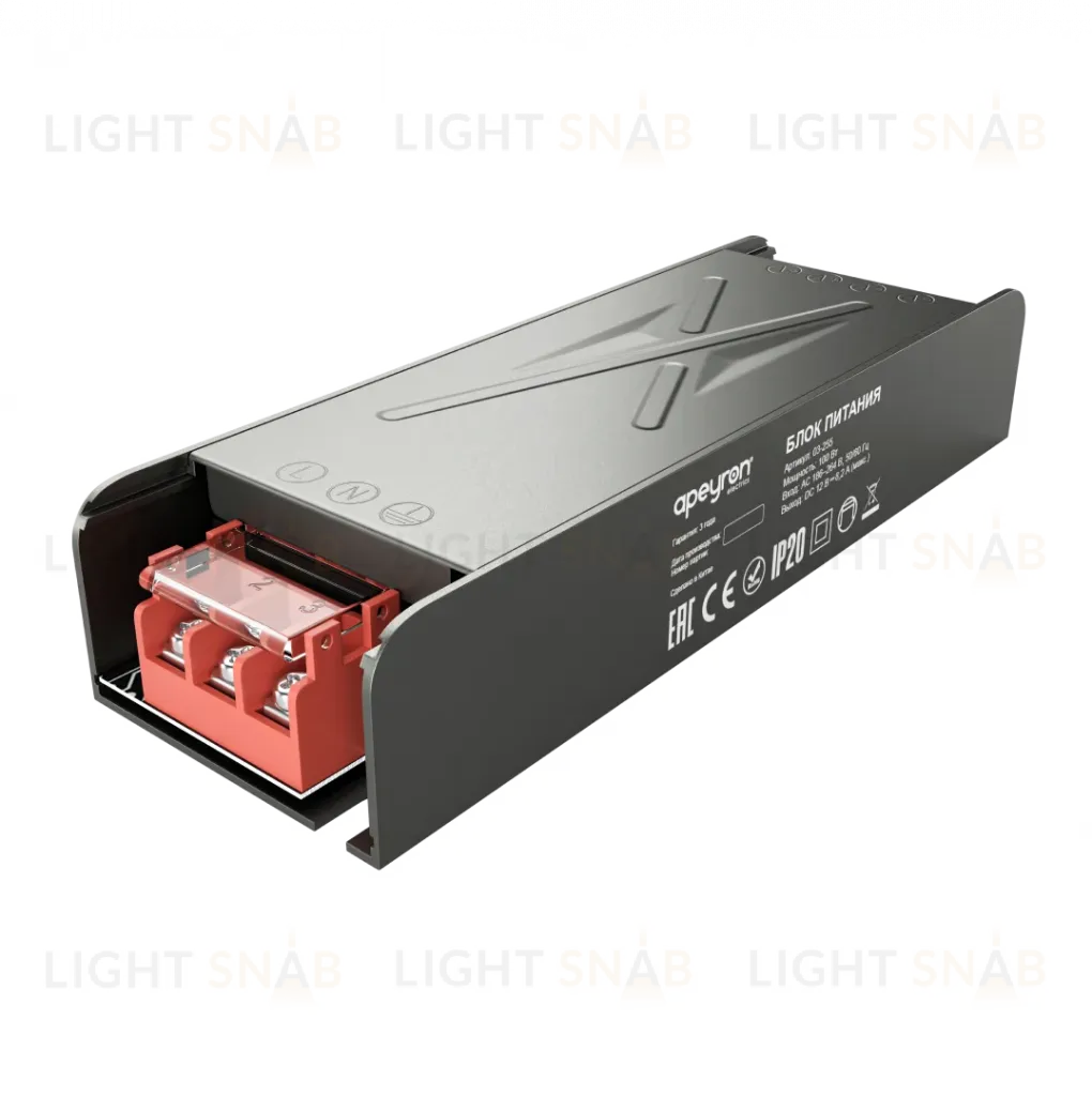 Блок питания Apeyron 12В 100Вт 186-264В 82А IP20 03-255 03-255