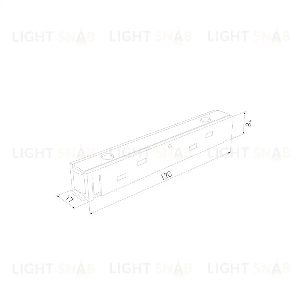 Прямой коннектор Elektrostandard Slim Magnetic 95135/00 4690389220401 a072618 4690389220401