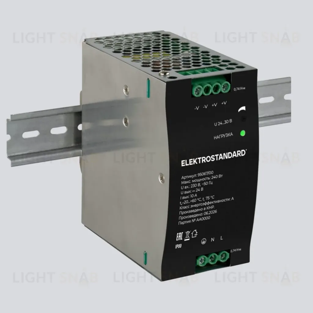 Блок питания Elektrostandard 240W 24V IP20 95067/00 4690389220500 a072609 4690389220500