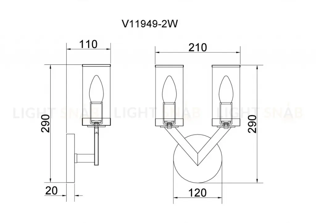 Настенный светильник Moderli Brass V11949-2W V11949-2W