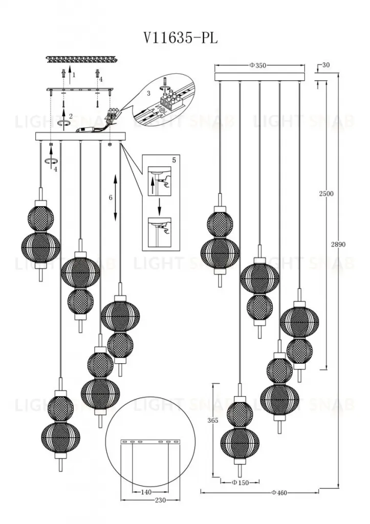Подвесной светильник Moderli Кластер V11635-PL V11635-PL