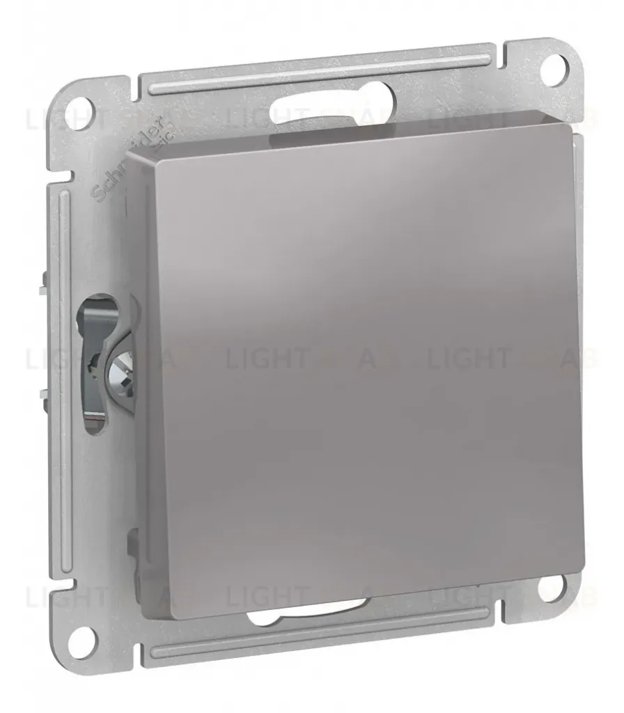 Кнопка нажимная сх.1, 10АХ, механизм Systeme Electric AtlasDesign Алюминий ATN000315 ATN000315