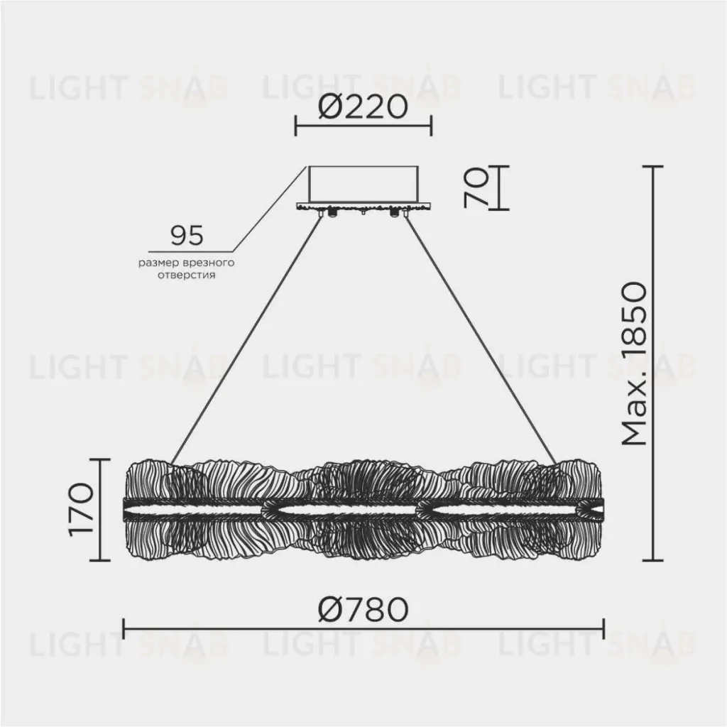 Подвесная люстра Modelux ML.6068.780 CP ML.6068.780 CP