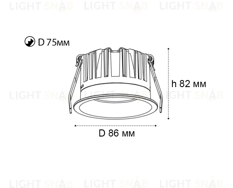 Встраиваемый светильник Italline IT06-6038 white 4000K IT06-6038 white 4000K