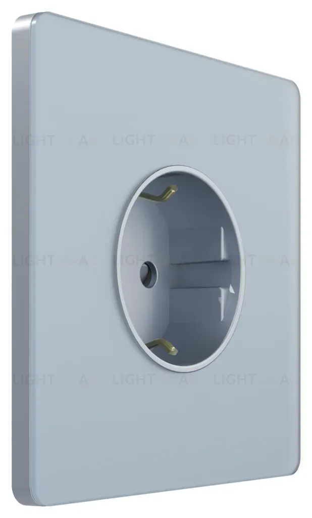 Розетка с заземлением со шторками, 16А Systeme Electric Systeme Infinity Стальное небо FSE001145 FSE001145