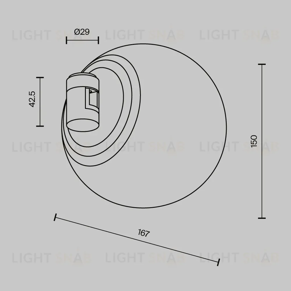 Трековый магнитный светильник Maytoni Technical Luna TR229-1-8W3K-B TR229-1-8W3K-B