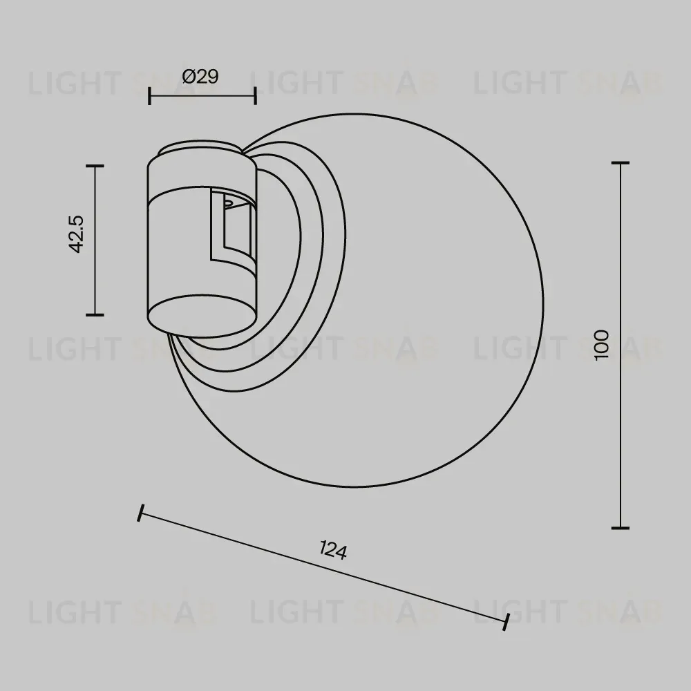Трековый магнитный светильник Maytoni Technical Luna TR229-1-5W4K-B TR229-1-5W4K-B