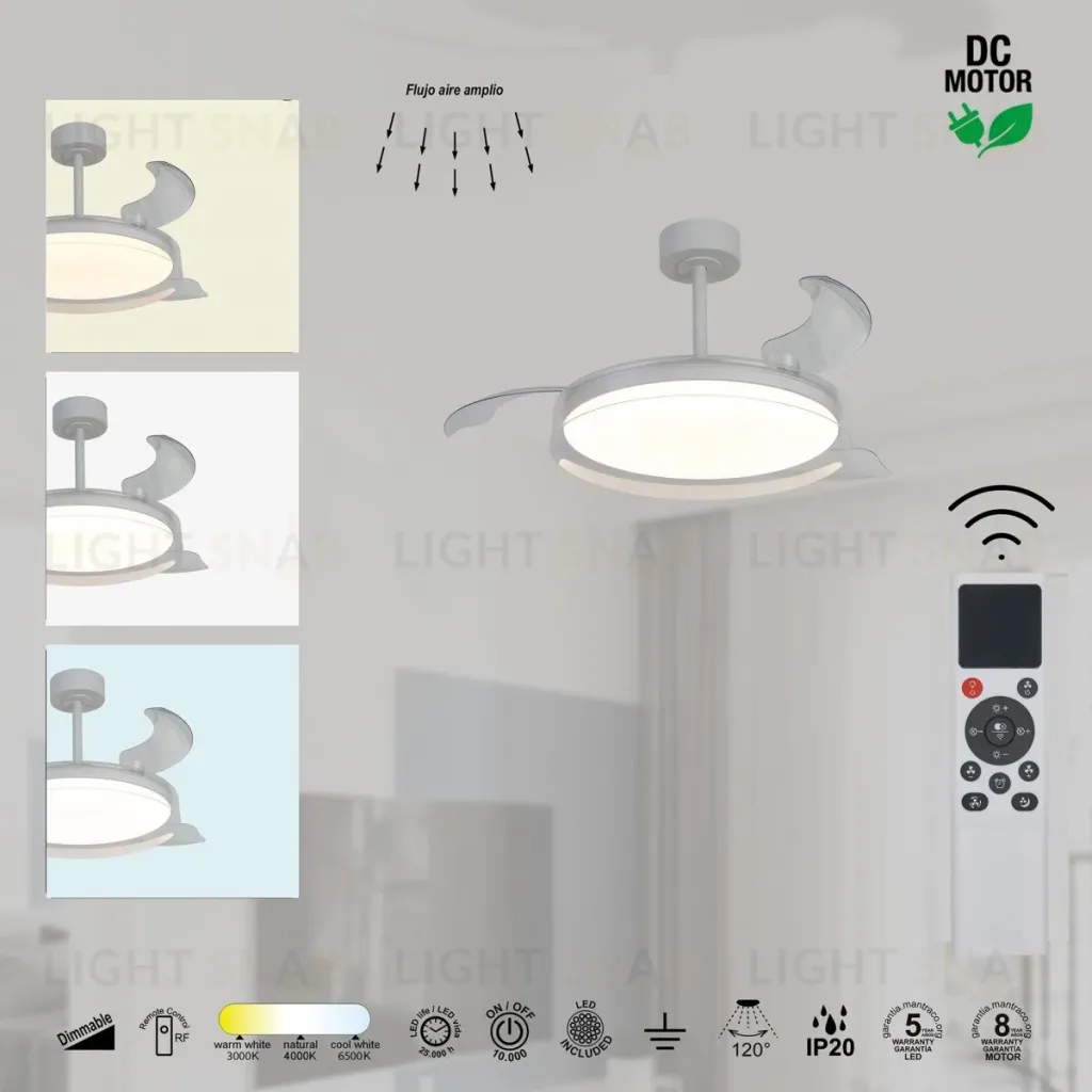 Люстра-вентилятор Mantra Glass Fan 9525 9525