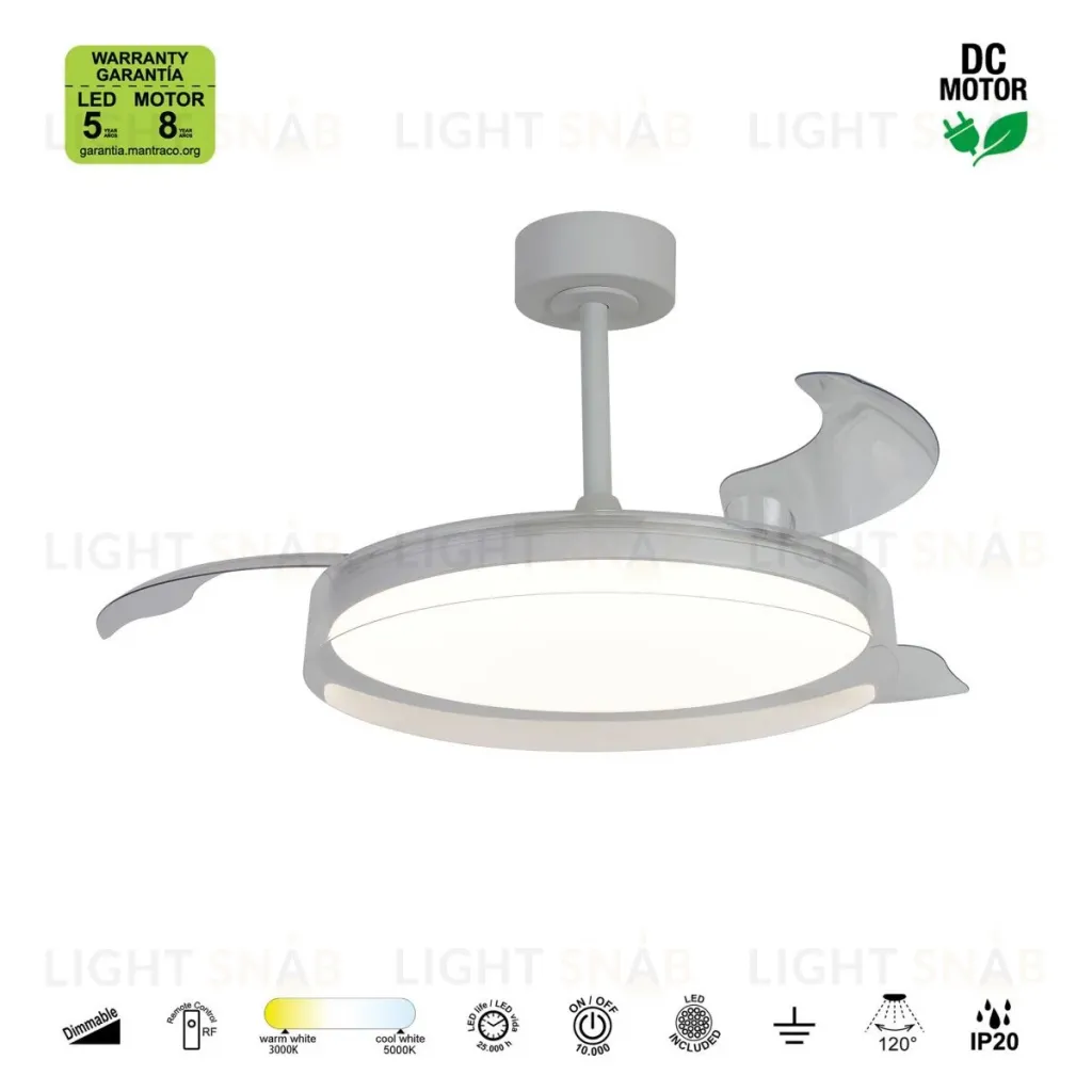 Люстра-вентилятор Mantra Glass Fan 9525 9525
