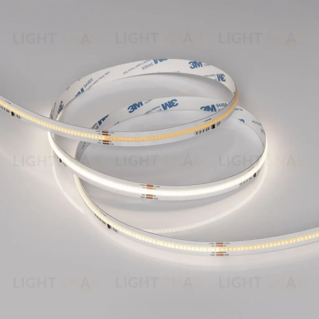 Светодиодная лента Arlight SPI-COB-X378-12mm 24V Day4000-PX21-BPT (8 W/m, IP20, 5m) (бегущий огонь) 063779 063779