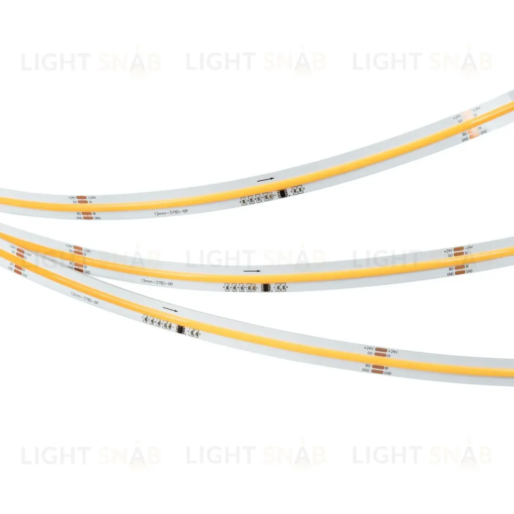 Светодиодная лента Arlight SPI-COB-X378-12mm 24V Day4000-PX21-BPT (8 W/m, IP20, 5m) (бегущий огонь) 063779 063779