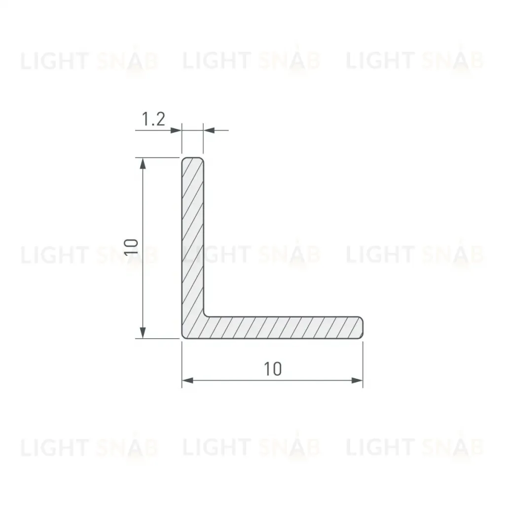 Уголок Arlight ARH-W10x10x1,2-3000 ANOD (Алюминий) 063229 063229