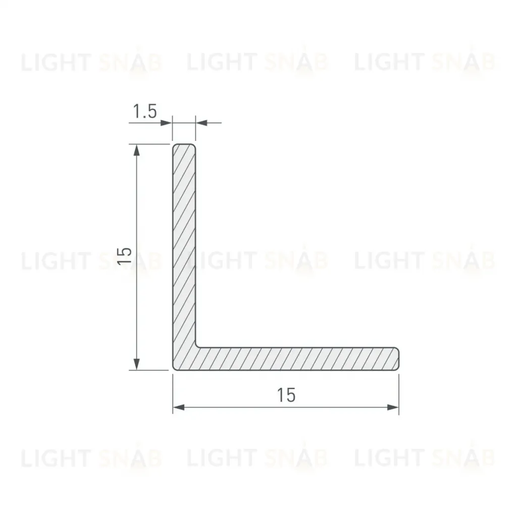 Уголок Arlight ARH-W15x15x1,5-3000 BLACK (Алюминий) 063521 063521