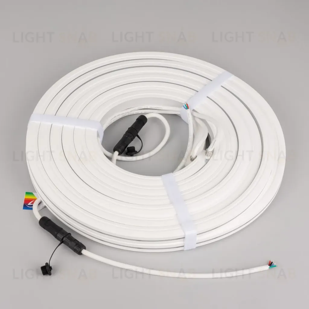 Светодиодная лента герметичная Arlight MOONLIGHT-PRO-TOP-X360-16x16mm 24V RGB (12 W/m, IP67, 10m, wire x2) (Вывод боковой) 054975 054975
