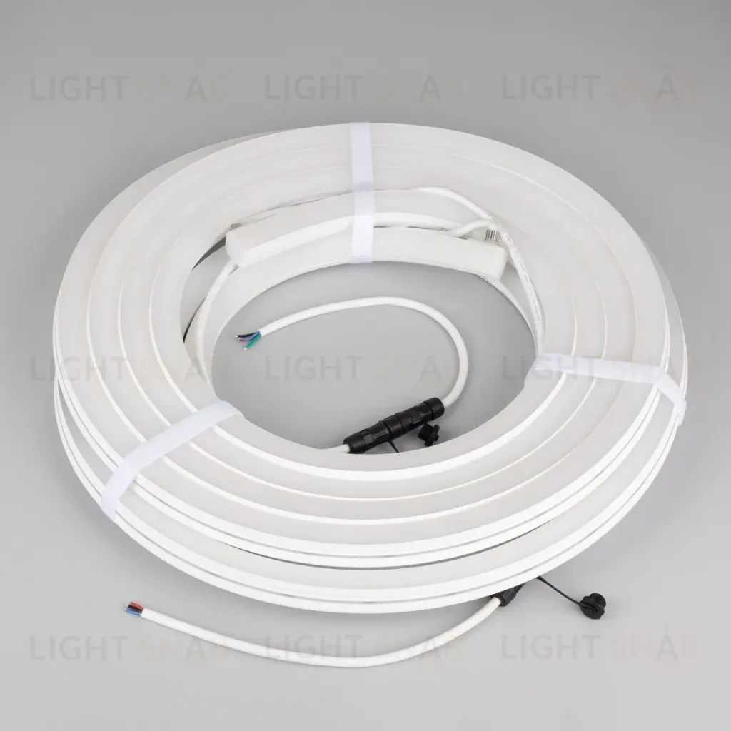 Светодиодная лента герметичная Arlight MOONLIGHT-PRO-SIDE-X360-20x20mm 24V RGB (12 W/m, IP67, 10m, wire x2) (Вывод боковой) 054983 054983