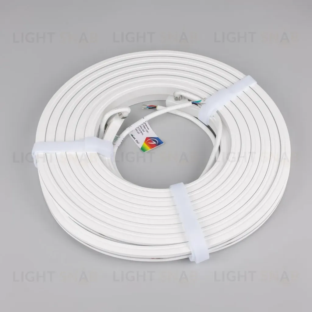 Светодиодная лента герметичная Arlight MOONLIGHT-PRO-TOP-X336-13x12mm 24V RGBW-Warm (12 W/m, IP67, 10m, wire x2) (Вывод боковой) 055312 055312