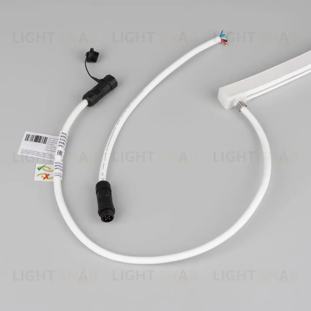 Светодиодная лента герметичная Arlight MOONLIGHT-PRO-SIDE-X336-16x16mm 24V RGBW-Warm (12 W/m, IP67, 10m, wire x2) (Вывод боковой) 054977 054977