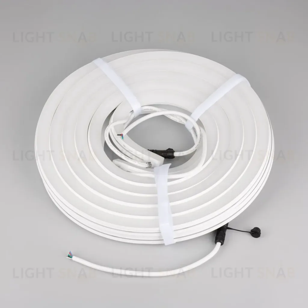 Светодиодная лента герметичная Arlight MOONLIGHT-PRO-SIDE-X336-20x20mm 24V RGBW-Warm (12 W/m, IP67, 10m, wire x2) (Вывод боковой) 054986 054986