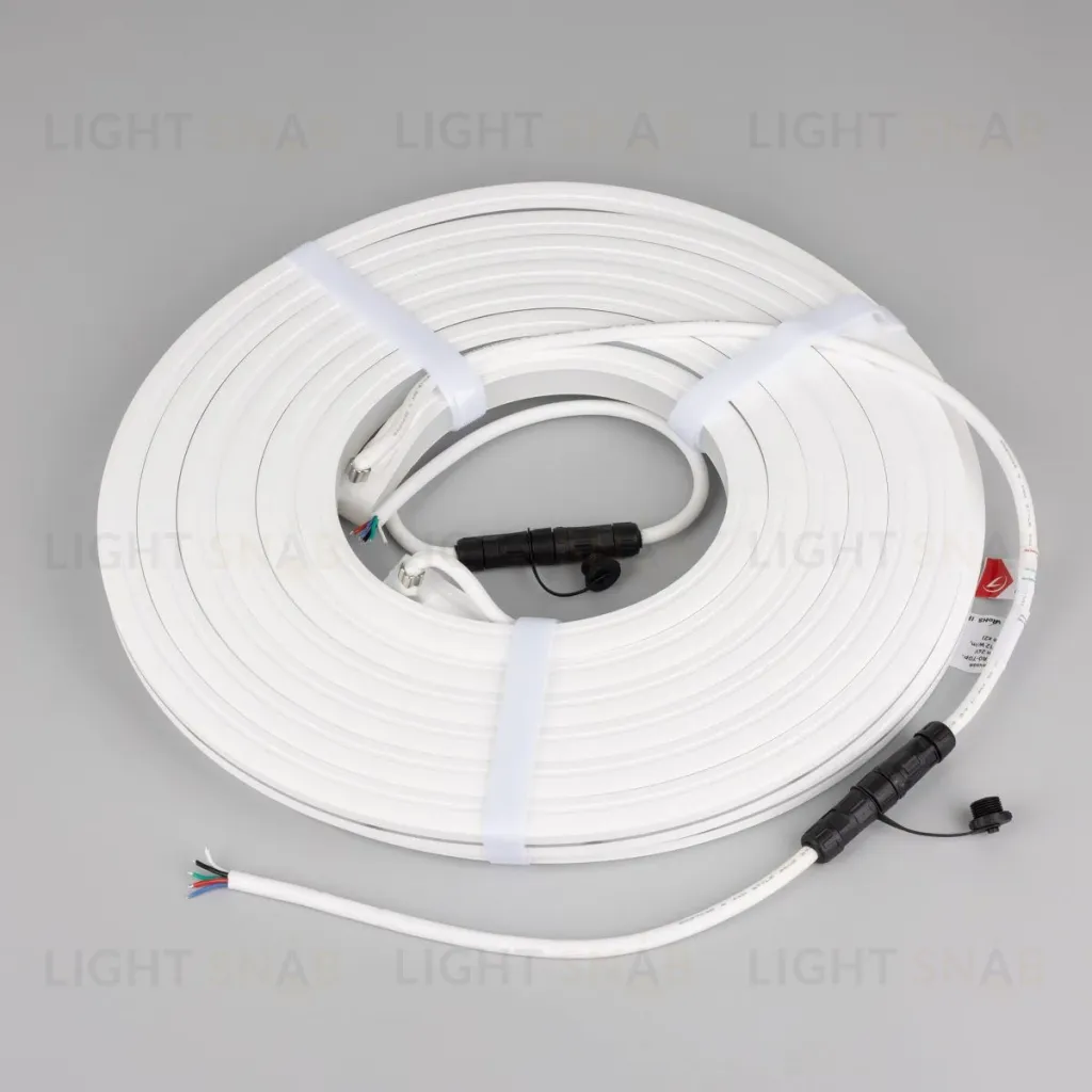 Светодиодная лента герметичная Arlight MOONLIGHT-PRO-TOP-X336-16x16mm 24V RGBW-Day (12 W/m, IP67, 10m, wire x2) (Вывод боковой) 054982 054982