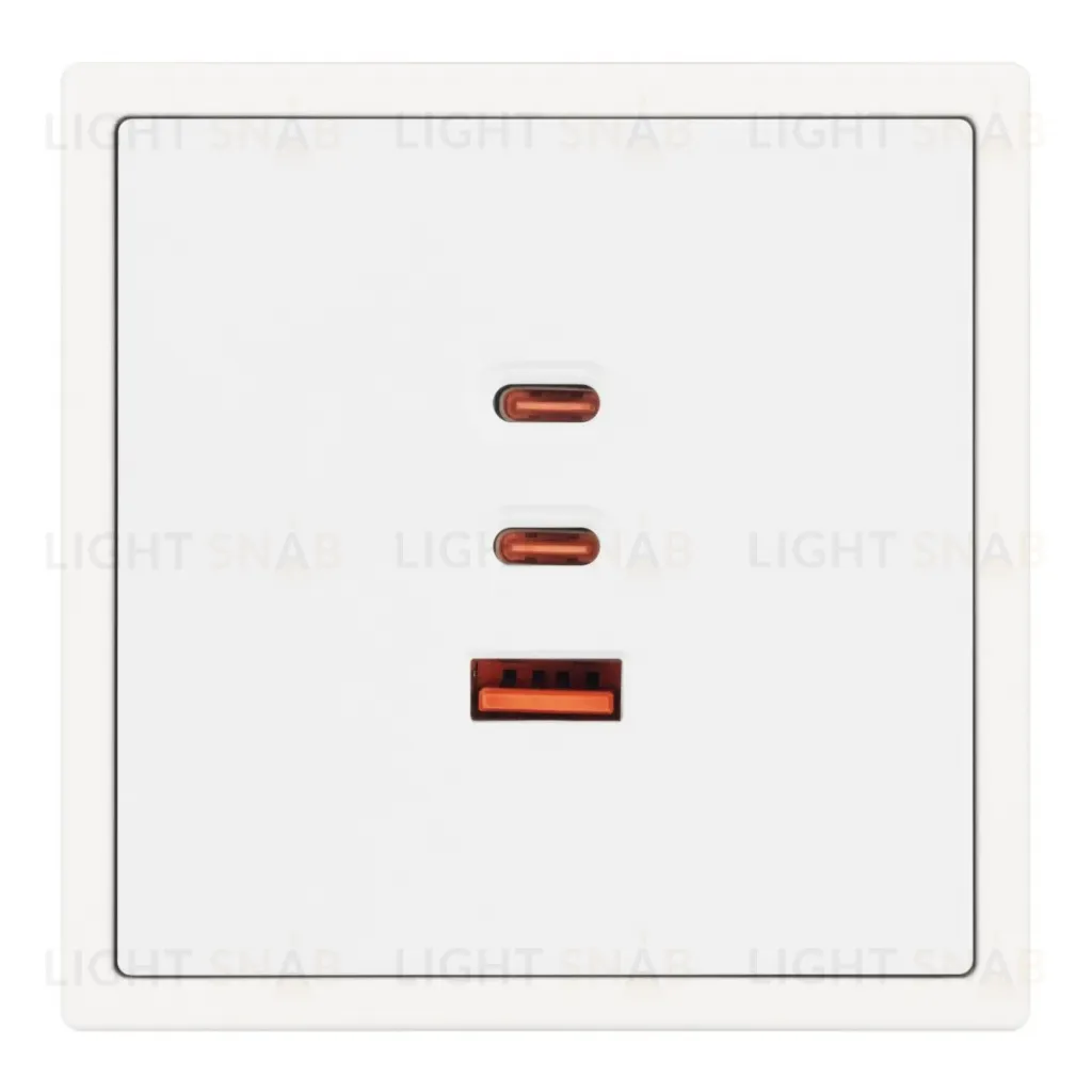 Механизм розетки с быстрой USB зарядкой Arlight SCT-NOBE-MUACC-SFPL-FC-WH (65W, QC3) 061839 061839