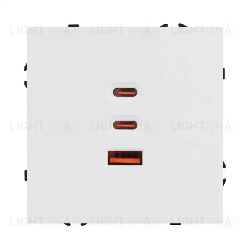 Механизм розетки с быстрой USB зарядкой Arlight SCT-NOBE-MUACC-SFPL-FC-WH (65W, QC3) 061839 061839
