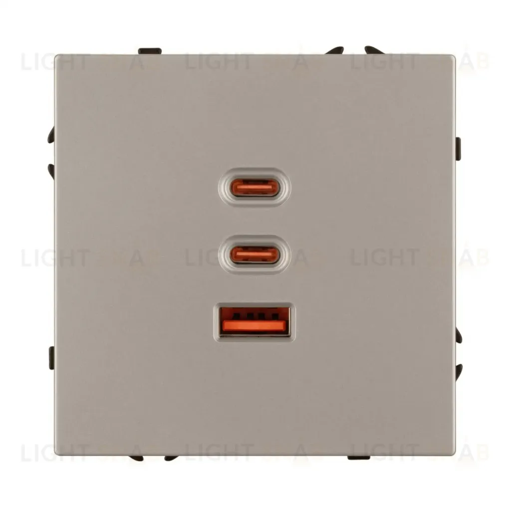 Механизм розетки с быстрой USB зарядкой Arlight SCT-NOBE-MUACC-SFPL-FC-CA (65W, QC3) 061835 061835