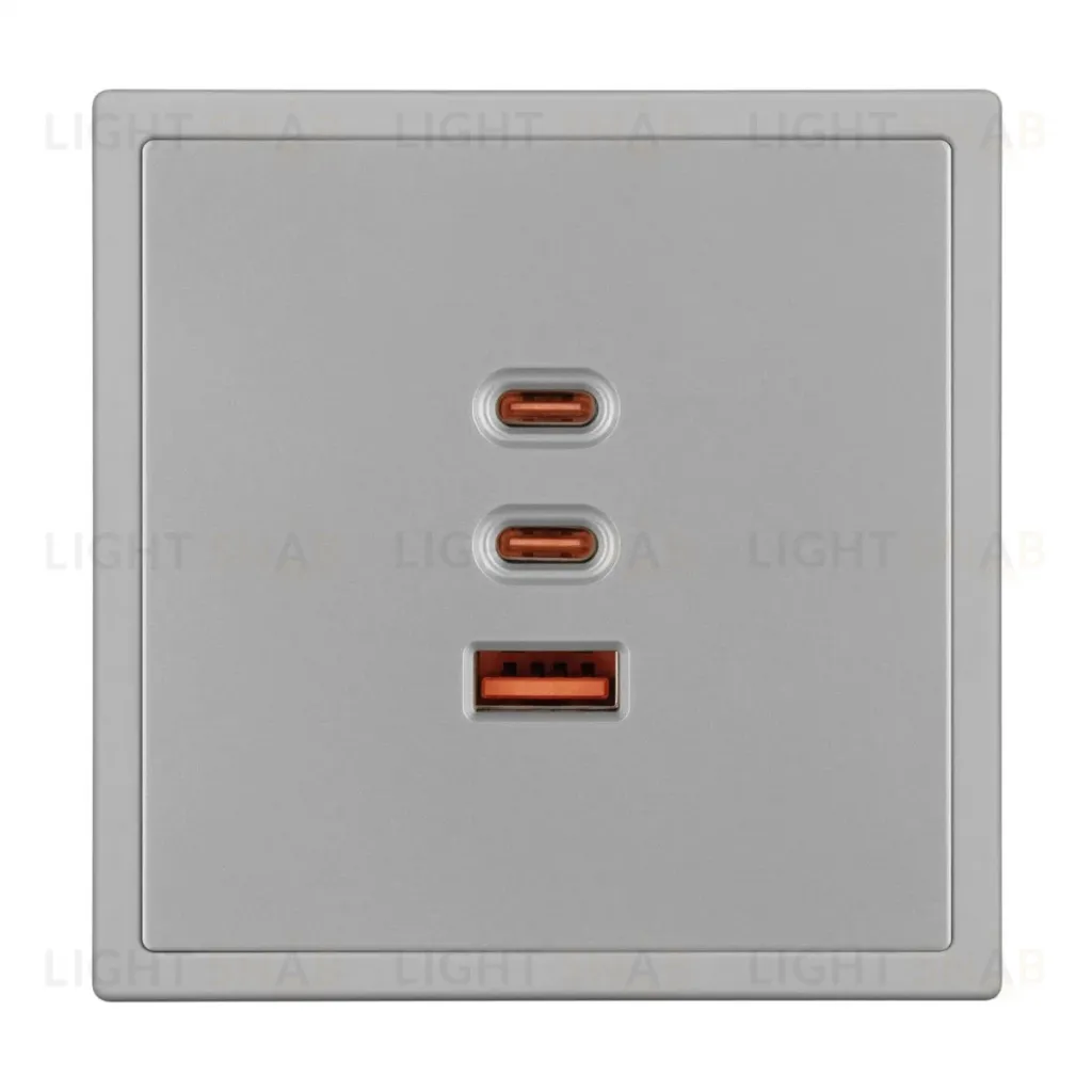 Механизм розетки с быстрой USB зарядкой Arlight SCT-NOBE-MUACC-SFPL-FC-IS (65W, QC3) 061838 061838