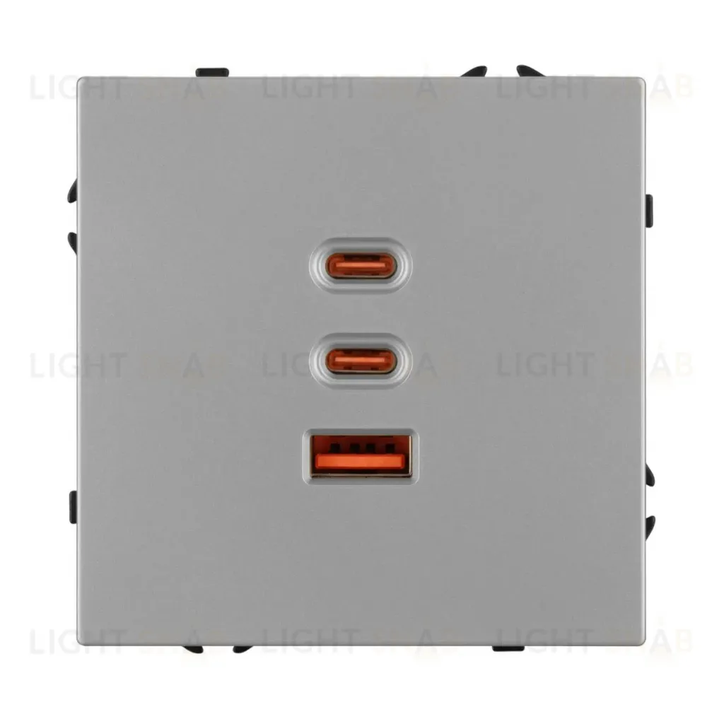 Механизм розетки с быстрой USB зарядкой Arlight SCT-NOBE-MUACC-SFPL-FC-IS (65W, QC3) 061838 061838