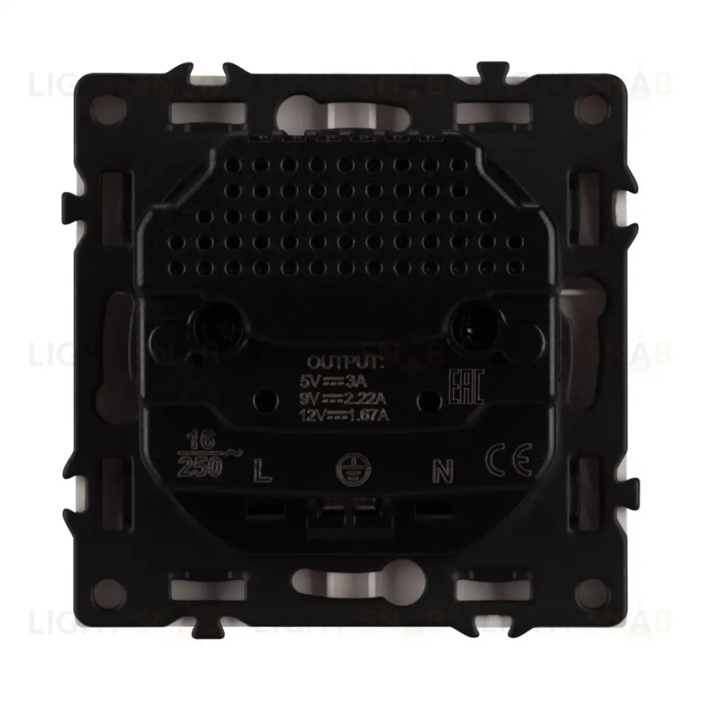 Механизм розетки с USB зарядкой Arlight SCT-NOBE-MUCC-SFPL-WH (230V, 16A) 061818 061818