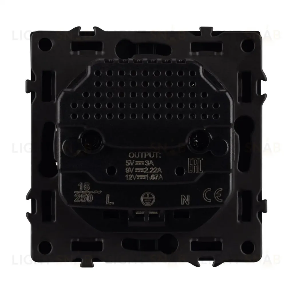 Механизм розетки с USB зарядкой Arlight SCT-NOBE-MUCC-SFPL-GR (230V, 16A) 061816 061816