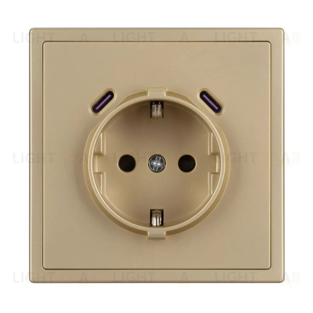 Механизм розетки с USB зарядкой Arlight SCT-NOBE-MUCC-SFPL-GD (230V, 16A) 061815 061815