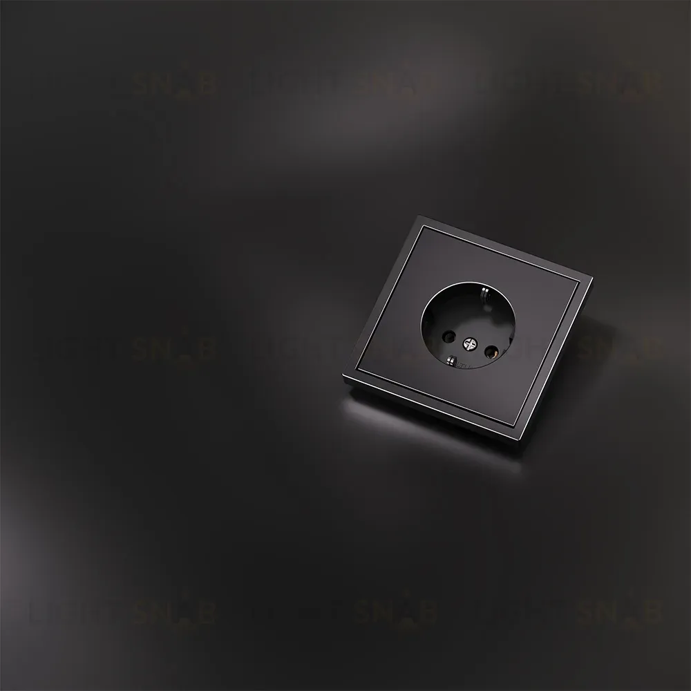 Накладка для розетки с заземлением, S70 Metal (антрацит) Voltum VLSM000612 VLSM000612