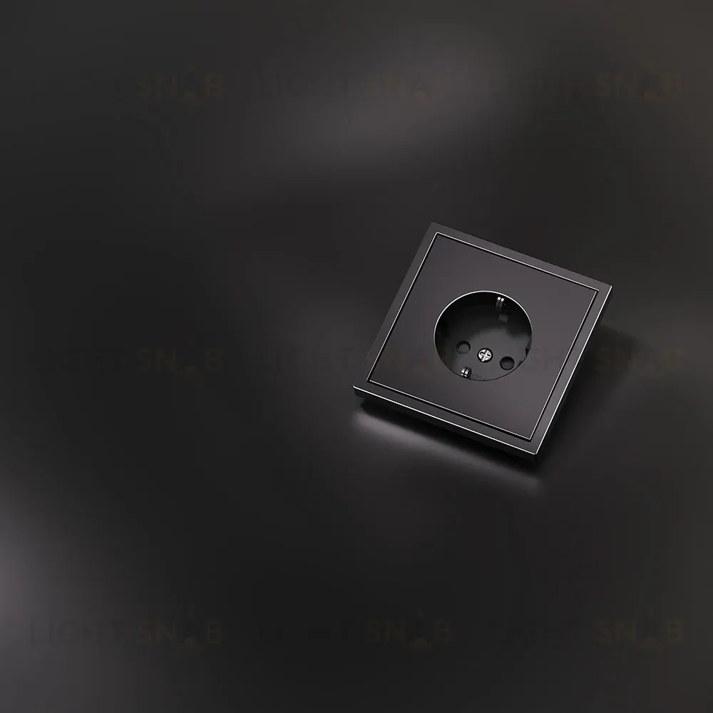 Накладка для розетки с заземлением и защитными шторками, S70 Metal (антрацит) Voltum VLSM000712 VLSM000712