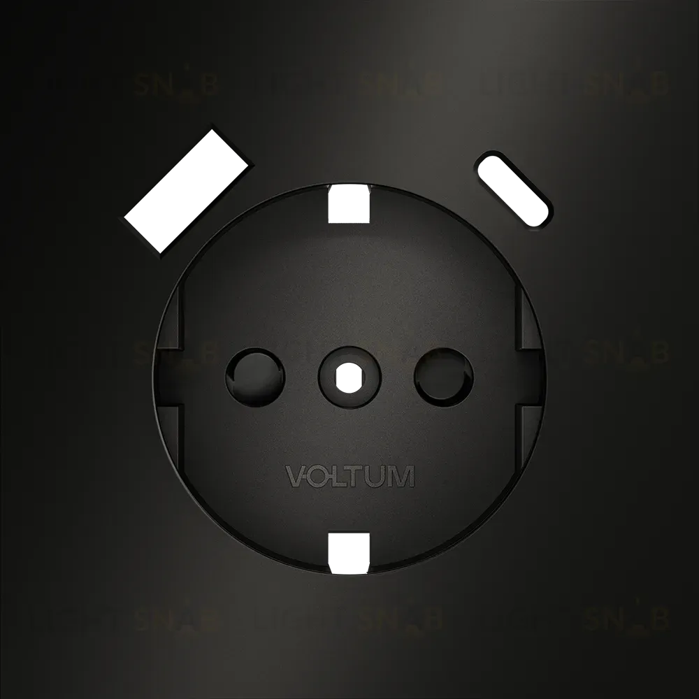 Накладка для розетки с заземлением и защитными шторками с USB A+C S70 Metal (антрацит) Voltum VLSM001012 VLSM001012