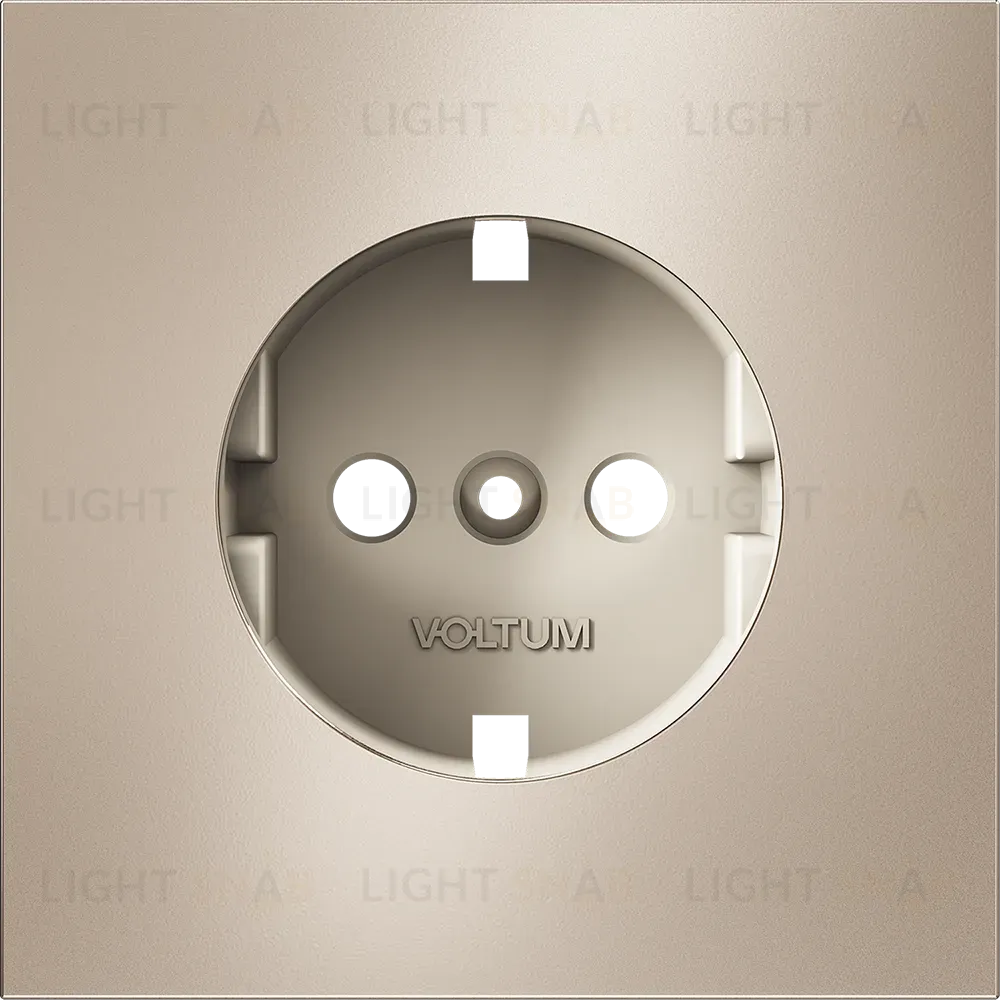 Накладка для розетки с заземлением S70 Metal (платина) Voltum VLSM000610 VLSM000610