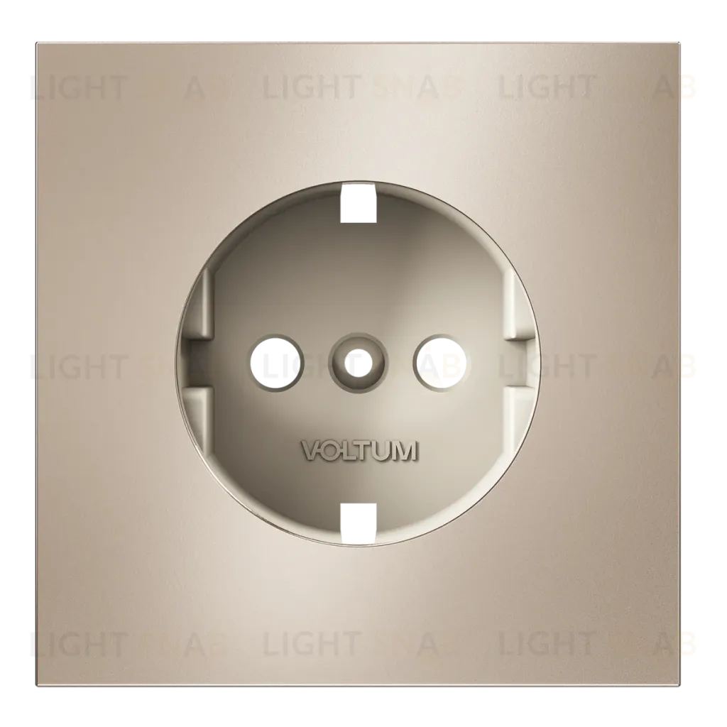 Накладка для розетки с заземлением S70 Metal (платина) Voltum VLSM000610 VLSM000610
